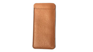 Custodia sottile in vera pelle, con tasca