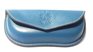 Custodia porta occhiali in vera pelle, taglia grande