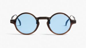 MOVITRA AM 01G crystal brown-flash light blue lenses